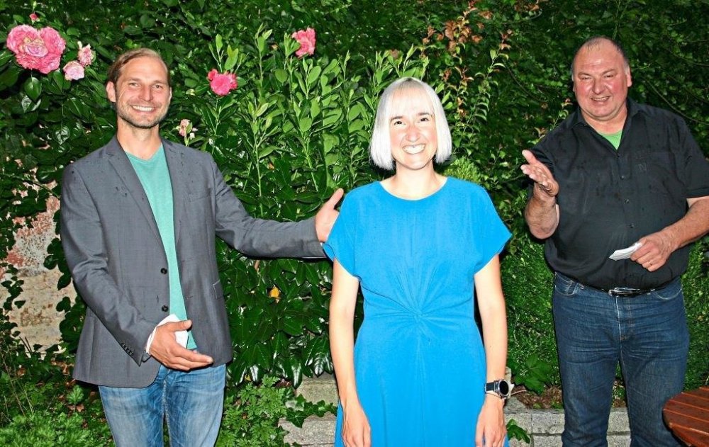 In Berlin haben wollen Stefanie Auer MdL Toni Schuberl (l.) und MdB Erhard Grundl. -Foto: Polz