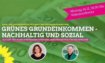 Videokonferenz: Grünes Grundeinkommen - nachhaltig und sozial