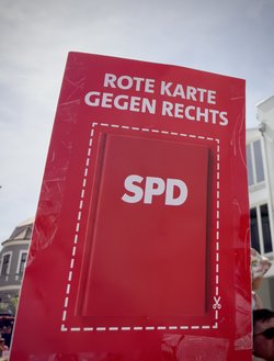 Plakat. 14. April 2024: Demo für Demokratie und Vielfalt in Rotthalmünster | Foto: Claudia Woller Plakat. 14. April 2024: Demo für Demokratie und Vielfalt in Rotthalmünster | Foto: Claudia Woller