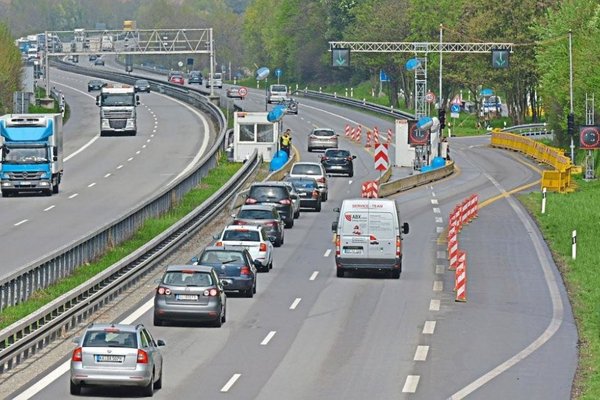 Grenzkontrolle auf der A3 Richtung Passau 2018 | Foto: Dirk Wildt