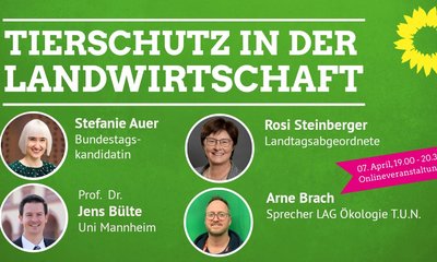 7. April, 19 Uhr: Tierschutz in der Landwirtschaft