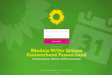 Groupware-Kalender GRüne Passau-Land: Vernetzt planen, effektiv Wahlen gewinnen! 
