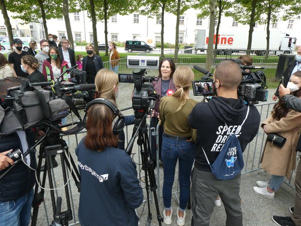 Annalena Baerbock in Passau Foto: Dirk Wildt