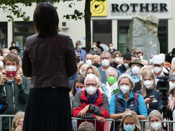 Annalena Baerbock in Passau Foto: Dirk Wildt