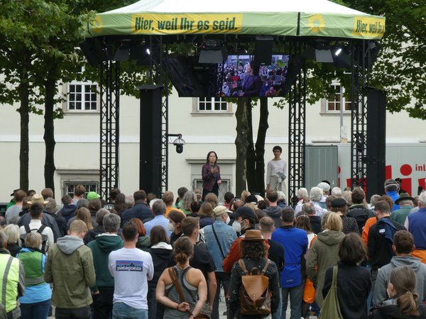 Annalena Baerbock in Passau Foto: Dirk Wildt