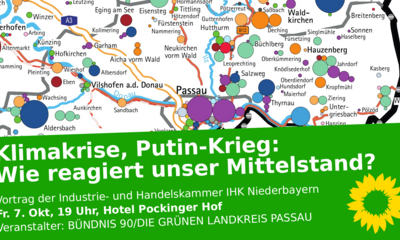 Klima-Kriese, Putin-Krieg und Mittelstand: Vortrag IHK, 07.10.22 Hotel Piockinger Hof