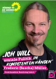 Bezirkstag: Frederic Sascha Müller, Direktkandidat Passau Ost, Listenplatz 4