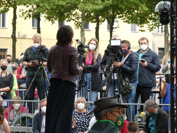 Annalena Baerbock in Passau Foto: Dirk Wildt
