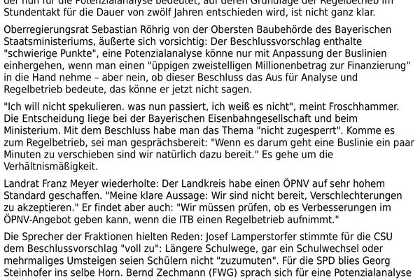 Ilztalbahn Grüne Passau Land